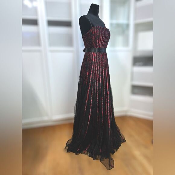 ASPEED Metallic Corset Striped Maxi Dress Gown Satin and Tule Size M - Picture 5 of 17